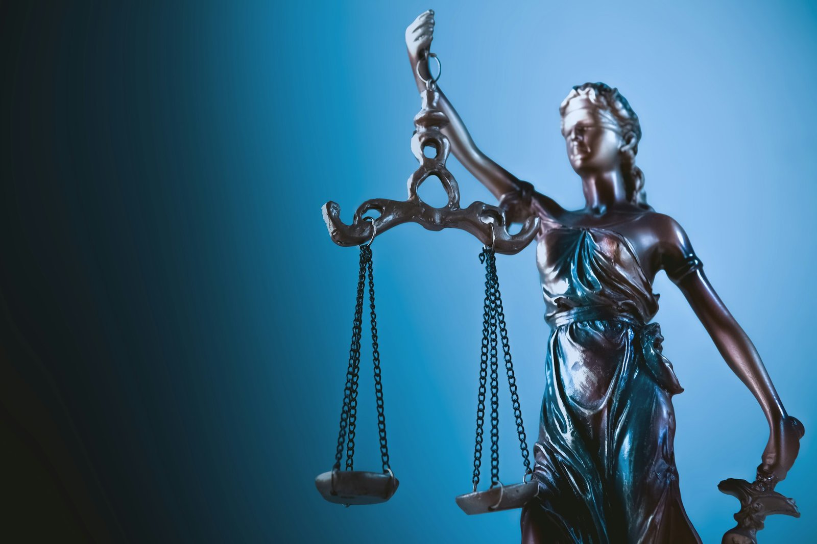 A statue of Lady Justice holding scales